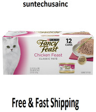 Purina Fancy Feast Classic Pate Wet Cat Food Chicken, 3 Oz Cans 12 pack