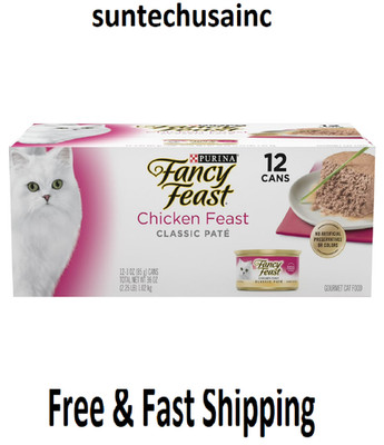Purina Fancy Feast Classic Pate Wet Cat Food Chicken, 3 Oz Cans 12 pack