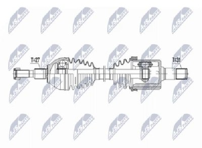 Original NTY Antriebswelle NPW-FR-179 für FORD USA