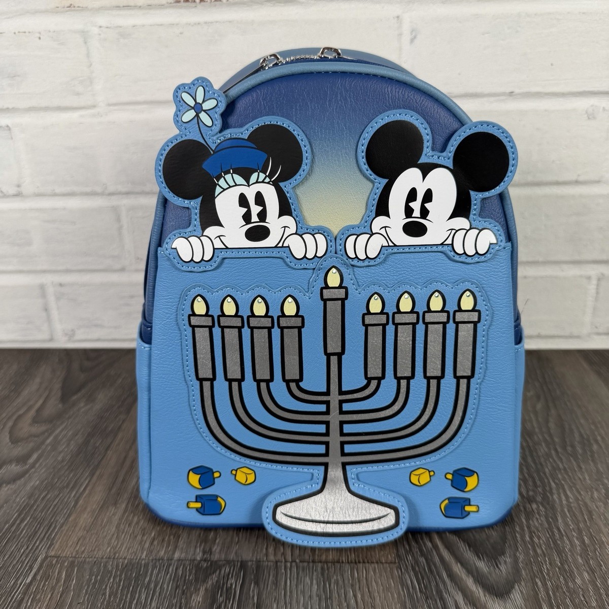 Loungefly Disney Parks Mickey Minnie Mouse Hanukkah Light Up  display picture 2