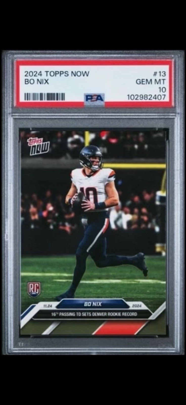 Bo Nix Topps Now #13 Base
