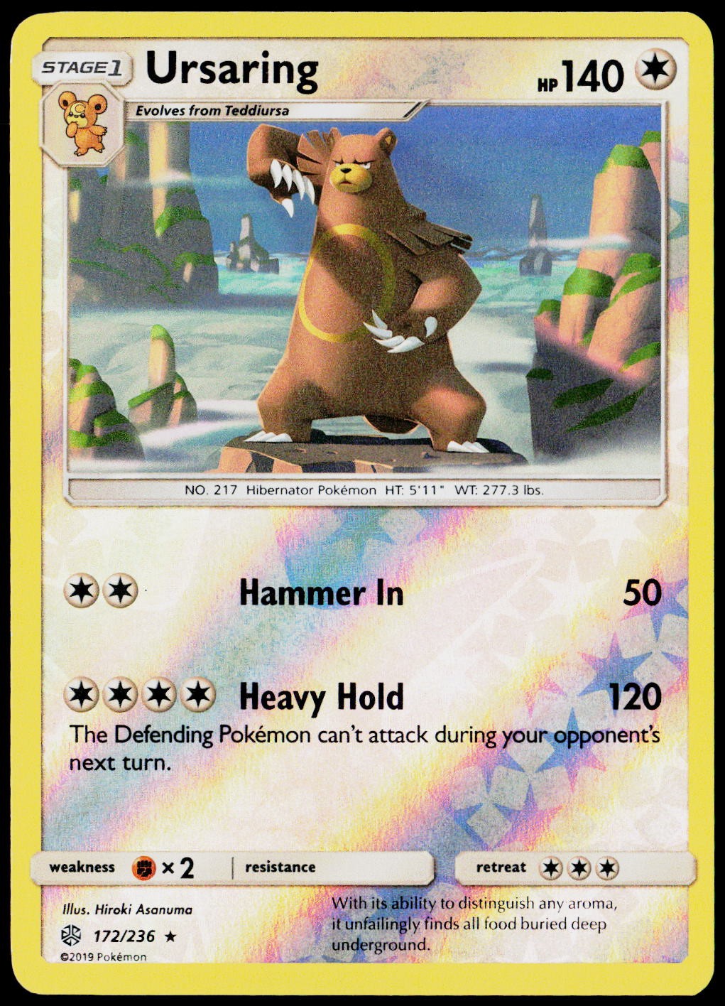 Ursaring 172/236 SM - Cosmic Eclipse NM