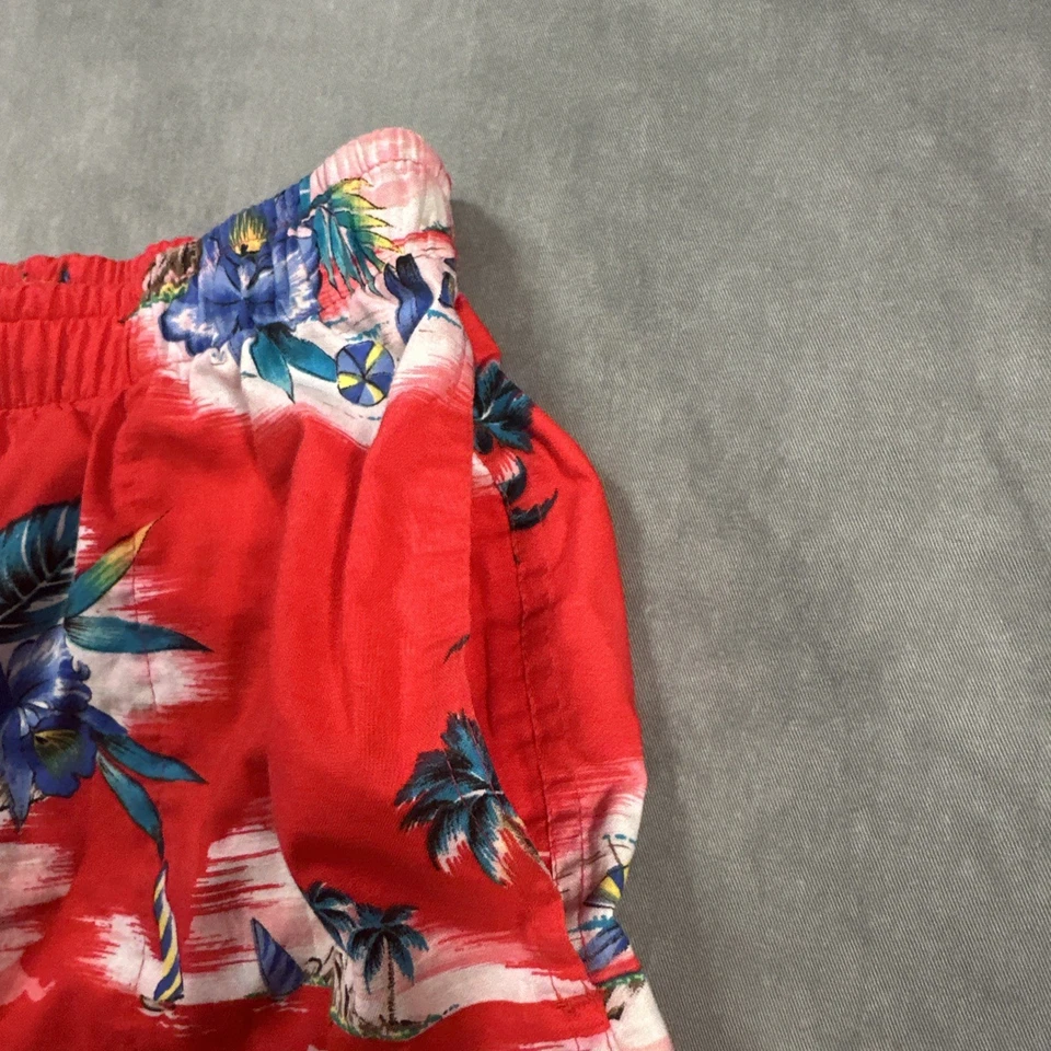 Bañador Paradise Found Hawaii Floral Hawaiano Pantalones Cortos de Playa De Colección MEDIANO Foto 2 de 4
