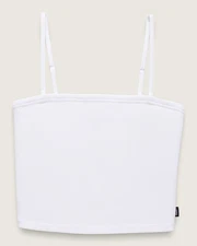 Brand New Womens Vans Drew Rib Tube Top White Size Small