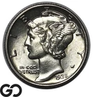 1935 Mercury Dime Full Split Bands Blast White Gem BU++