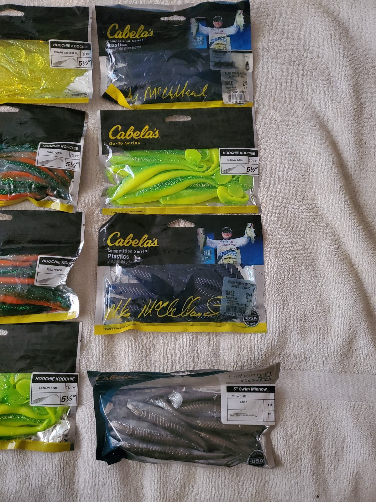 Cabela's Soft Plastic Swimbaits x 8 New Sealed Packs Assorted Types Sizes Colors - Image 3