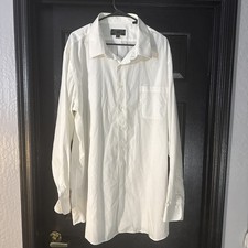 Alexander Julian White Button Up Shirt Long Sleeve Cotton Poly Men  s 4XLT