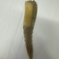 European Style Horn Comb In Leaf Design. Anti-static