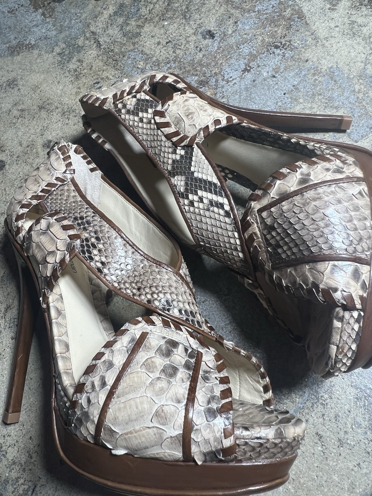 Alexandre Birman shoes Python Leather Platform He… - image 11