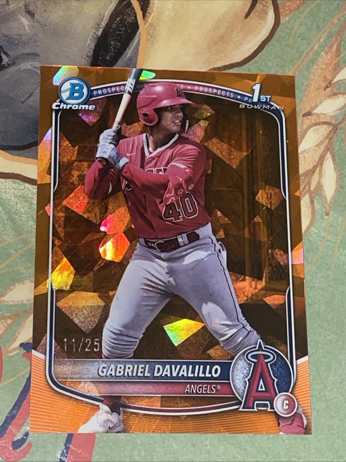 2025 Bowman Chrome Sapphire Gabriel Davalillo 1st Bowman Orange Sapphire #/25