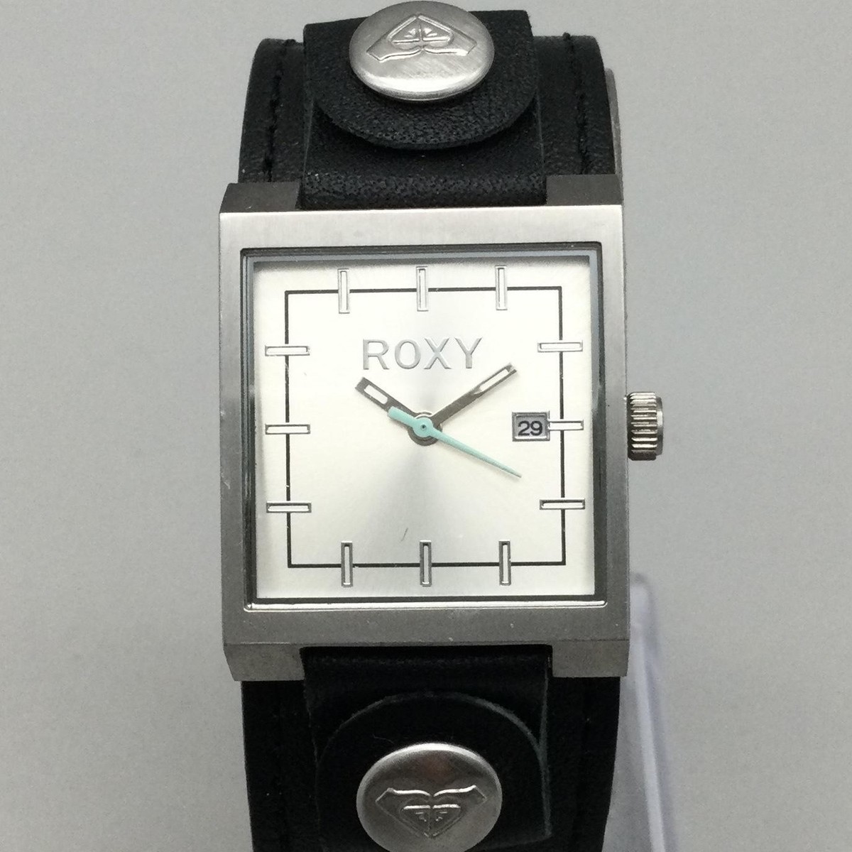 Roxy Melody Pack Womens Watch 26mm Silver Dial Black Leather Date