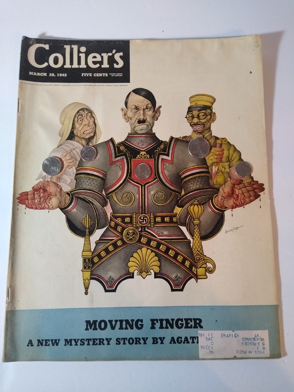 Arthur Szyk Hitler Cover Colliers March 28 1942 Full Magazine PLEASE READ