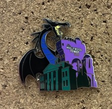 Disney Storybook Night Maleficent Dragon Tower of Terror Haunted Mansion Pin