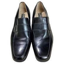 Stacy Adams SKU 349 Mens Black Leather Loafers Dress Shoes Size 10