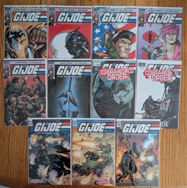 GI Joe Real American Hero IDW Lot Of 11 #179,182,183,184,198,215,220,221,234-236