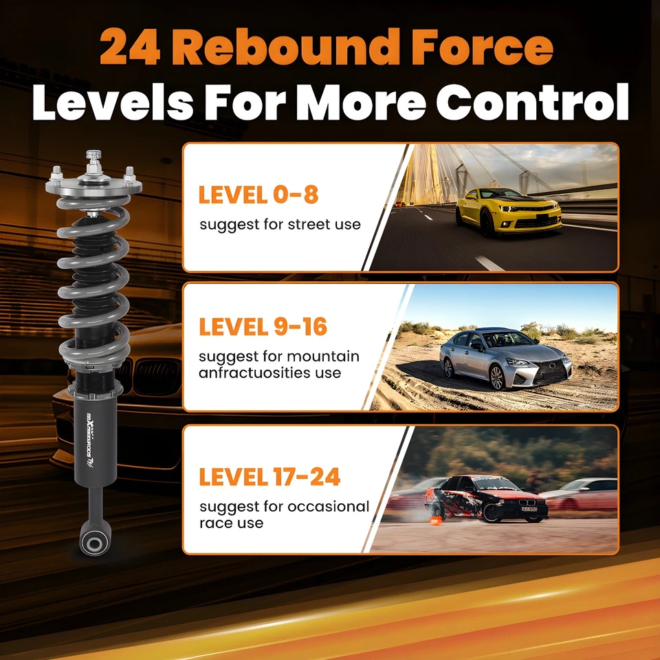 MaXpeedingrods T7 Coilovers Suspension Kits For Lexus IS250 IS350 2006-2013 RWD - Imagem 3 de 4