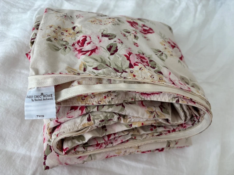 Edredón Shabby Chic Couture Rachel Ashwell Cluster rosa crema doble Foto 4 de 4