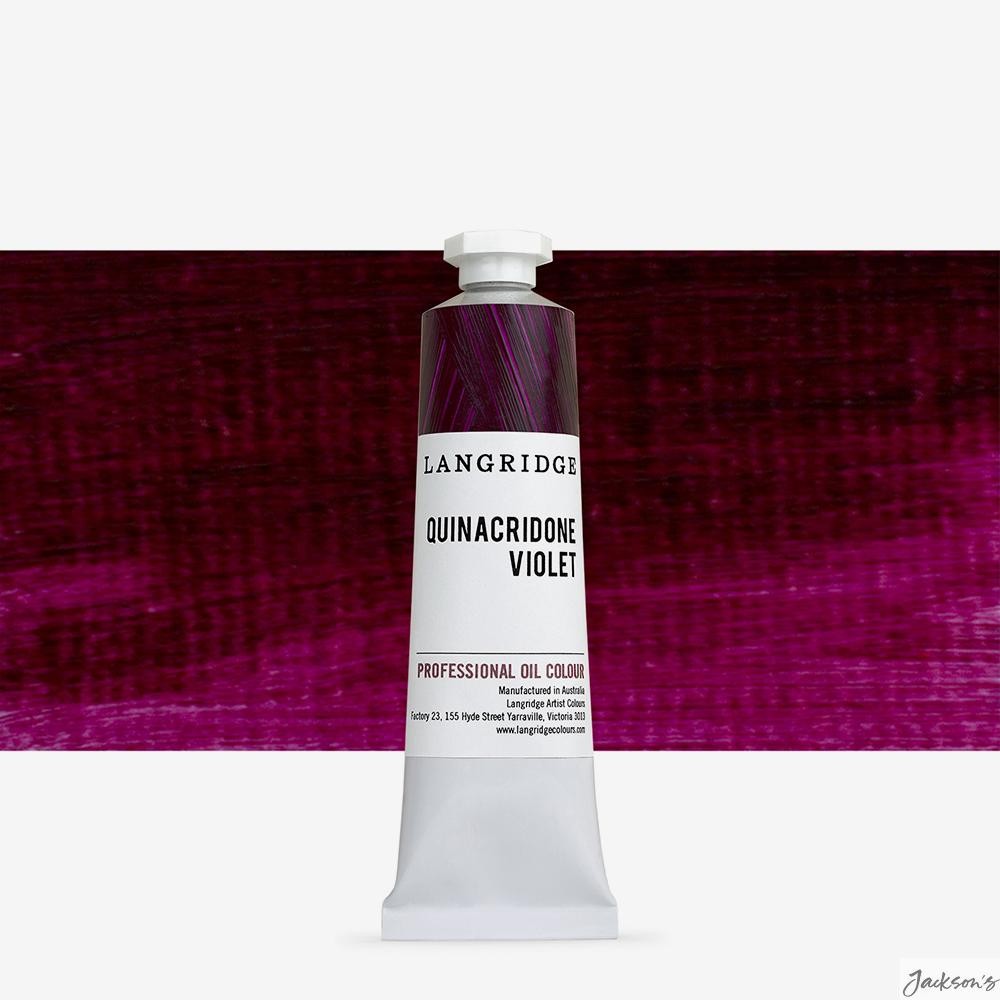 Langridge Handmade Oil Paint Linseed Oil 40ml Quinacridone Violet Colour