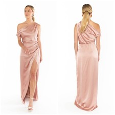 Show Me Your MuMu Jodie Dress Rose Gold Luxe Satin (Size XXL)