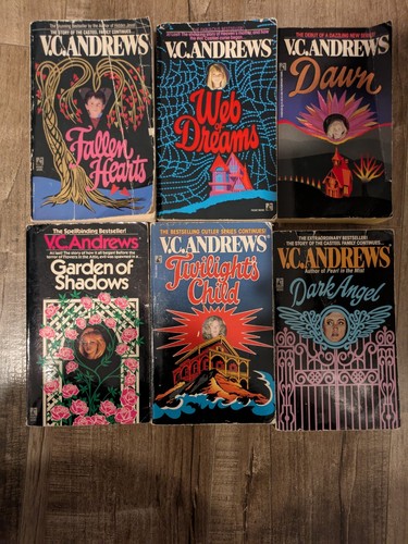 VC Andrews Book Lot Web Of Dreams, Fallen Hearts, Twilight Child, Dawn, Garden