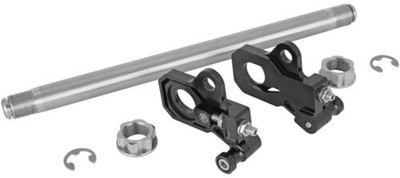 PERFORMANCE MACHINE (PM) 0117-0028M-B Axle Adjuster Kit - Black - Rear 0214-1991