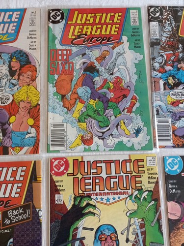 DC Comics Justice League Lot 9 Issues Europe International America Vintage - Picture 3 of 11
