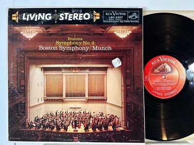 BRAHMS Symphony No. 4 Munch, Boston Symphony RCA Victor LSC-2297 SD 5S/5S