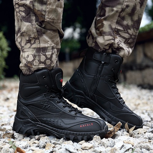 Men's Tactical Cadet Security Military Police Hiking Army Patrol Combat Boots - Picture 10 of 31