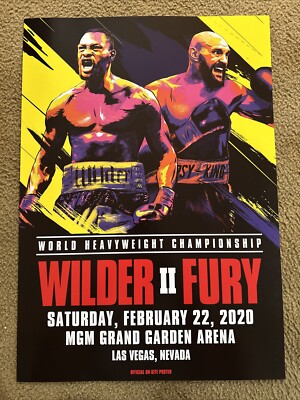 Deontay Wilder vs Tyson Fury 2 Official 2020 On-Site Poster Sold At Fight