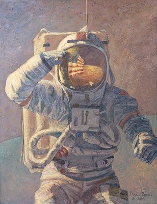 Alan Bean OUR OWN PERSONAL SPACESHIPS, giclee canvas, #25/75