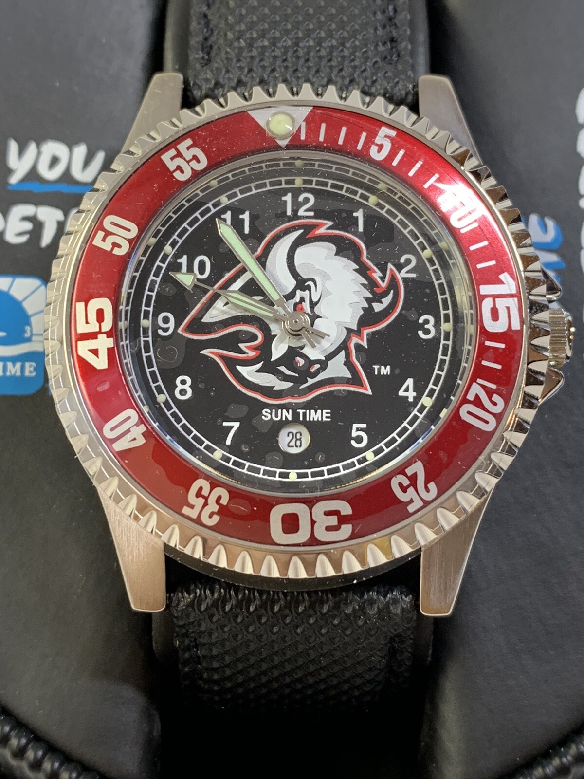 suntime outdoor living replacement parts on Rare Buffalo Sabres Sun Time Calendar Watch Nhl The Competitor Brand New Ebay