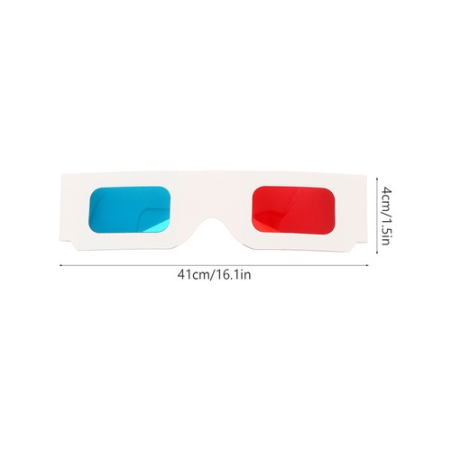 100 Pcs Cardboard Glasses 3d Rote Und Blaue Brille Kind Stereoskopische - Bild 6 von 12