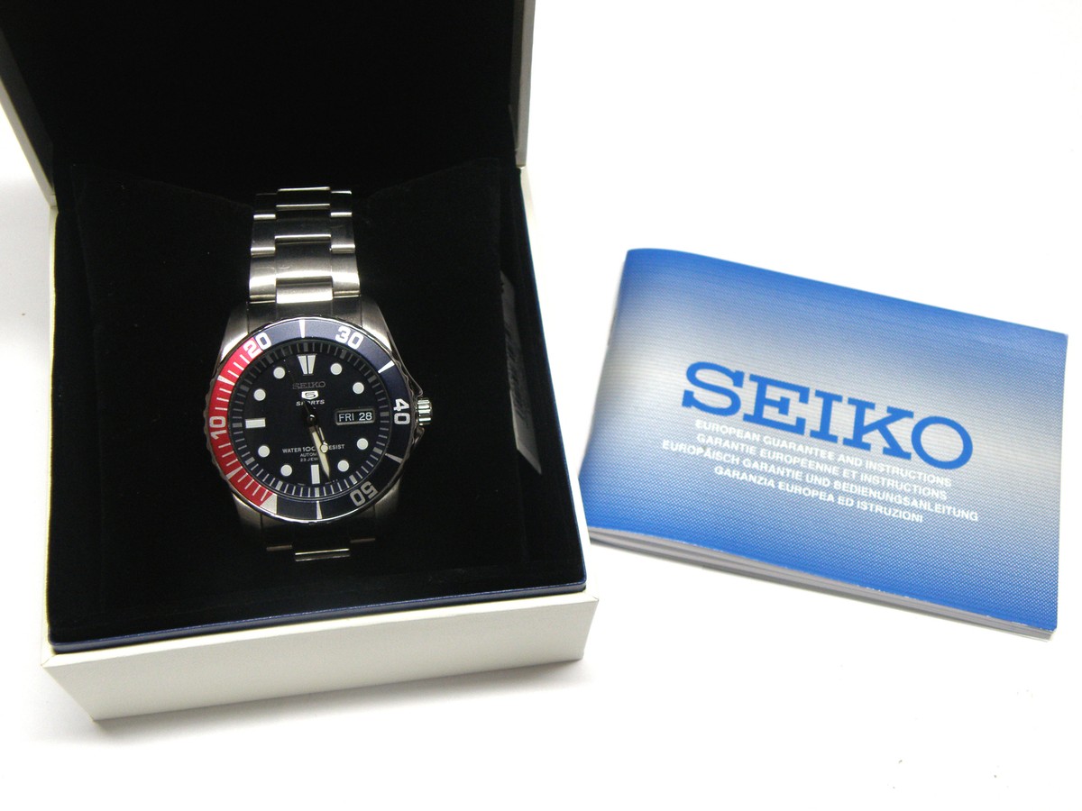 Gents Seiko 5 Pepsi Automatic Watch 7S36-03C0 - 100m | eBay