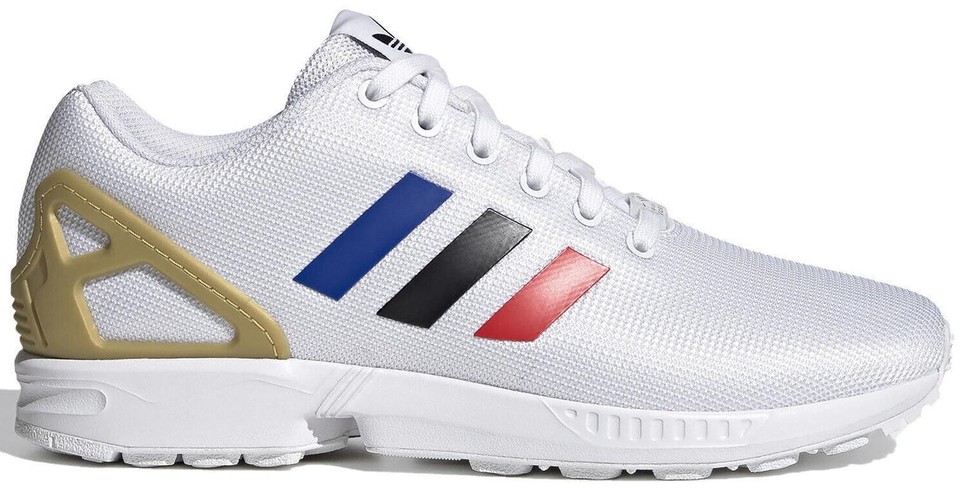福/2 adidas ZX Flux Cloud White Black Royal Red for Sale | Authenticity