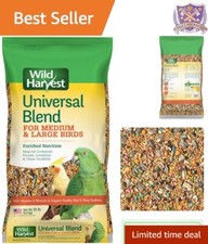 Bird Food Universal Blend 10 Pounds Fortified Nutrition Medium Large Birds