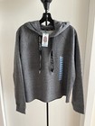 NWT Calvin Klein Hoodie Crop Women’s Large Gray New - Cotton Blend $59.50 List — photo 4