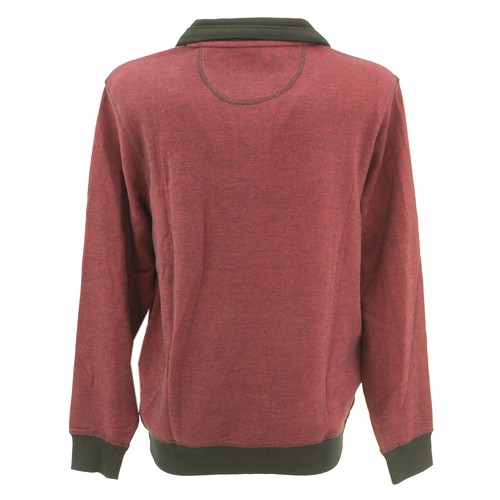 CASA MODA Herren Troyer Pullover Pulli Baumwolle bordeaux meliert rot 31076 - Picture 2 of 2
