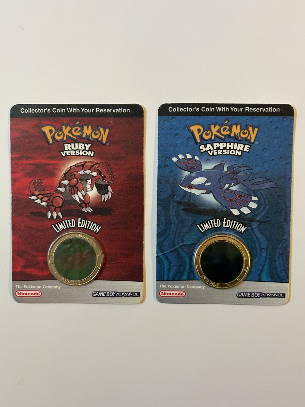 2003 Pokémon Ruby and Sapphire Collector Coins - Both Coins Factory Sealed
