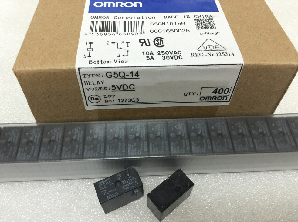 Relais De Puissance OMRON G5SB-14 5VDC - Lot De 2 Pièces - 5 Broches, 5A 250VAC - Pour Commande électronique Faible Courant