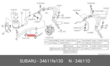 Original OE Schlauch Saugschlauch 34611FE130 für Subaru 34611-FE130