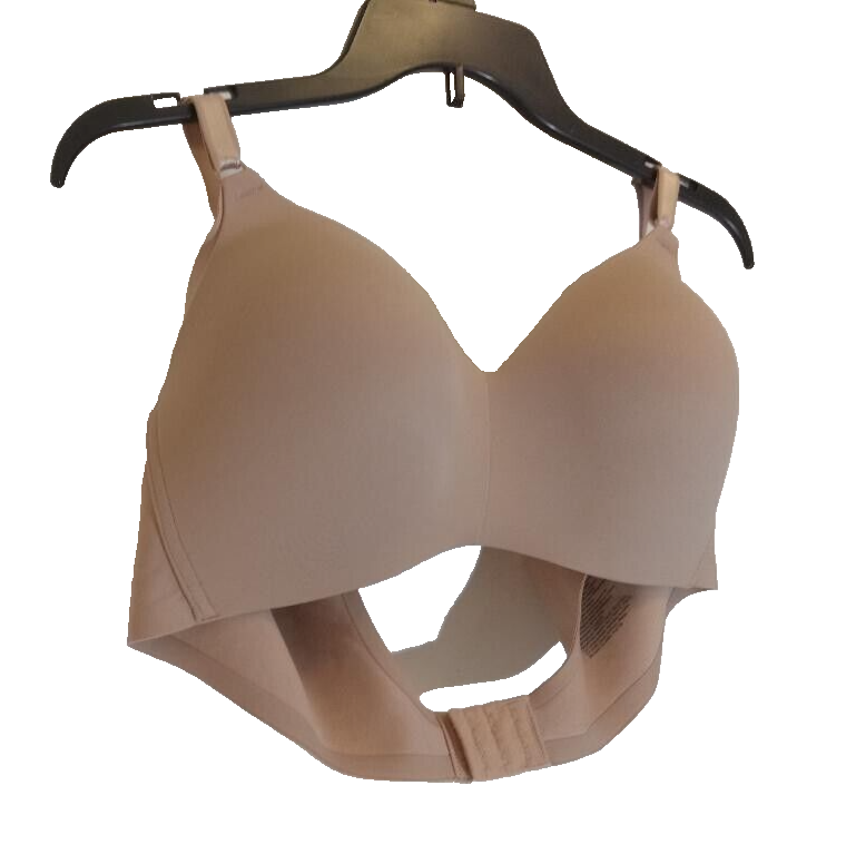 Warners Bra Womens Size 40C Beige Padded Soft Comfy Wireless Adjustable Straps