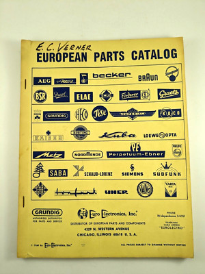 Euro Electronics Inc European Parts Catalog HiFi-Stereo Equipment and Parts 1964