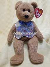 Ty Beanie Babies Baby Dad 2006 Bear Father tie vest stuffed animal 2006