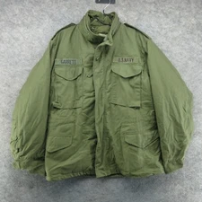 VTG US Military Jacket Mens Medium Green OG-107 Cold Weather Field Coat w/ Liner