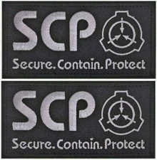 SCP Foundation Special Containment Embroidered Patch  | 2PC Bundle -HOOK BACKING