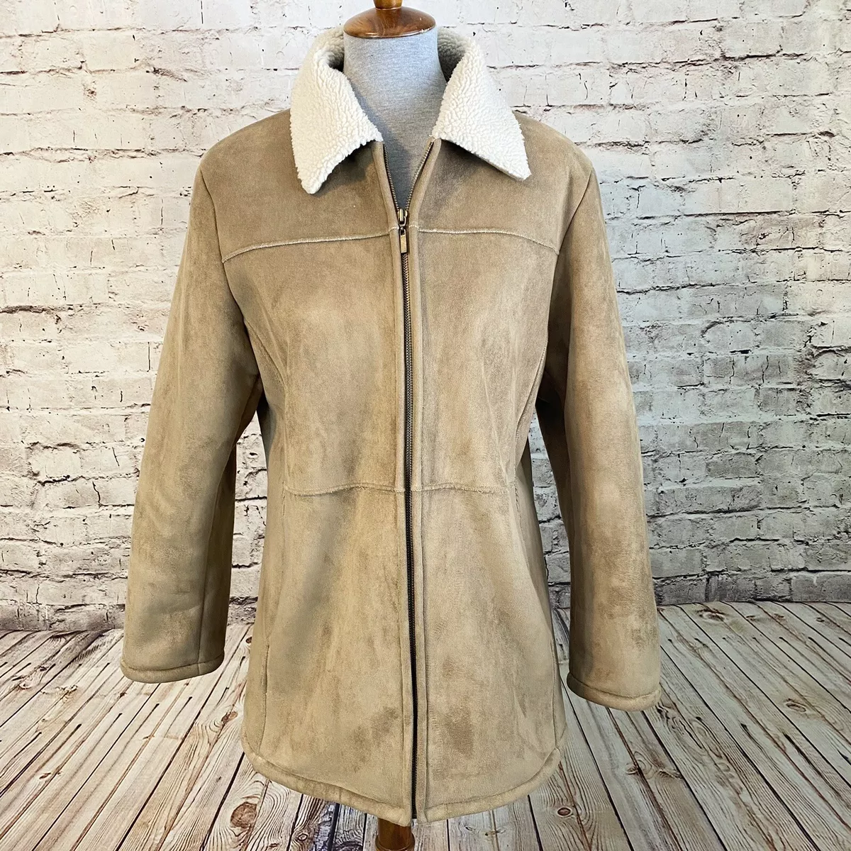 Sherpa lined tan best sale jacket