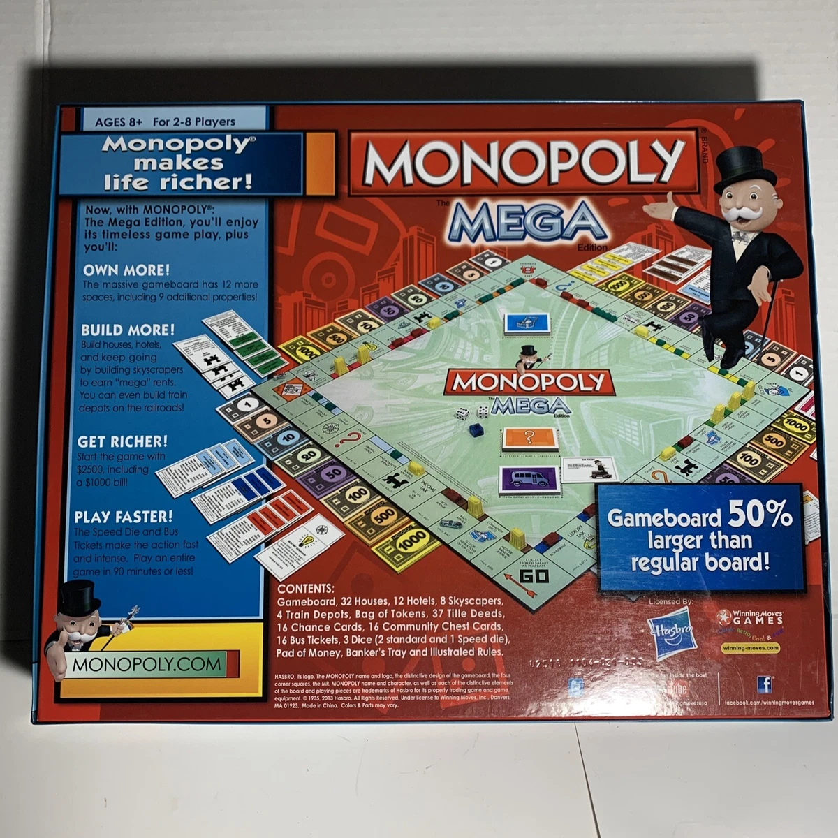 MONOPOLY EDITION MEGA Winning Moves, monopoly mega