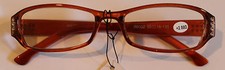 Reading NYS Glasses 2.00 Strength Gorgeous Sleek Orange Design Classy Elegant