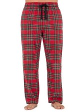 Men's George Size XL Plaid Woven Flannel Sleep Pants, Red, Blue, Green