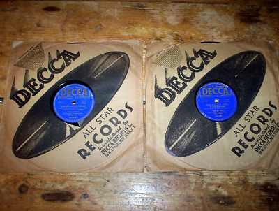THE JESTERS ( 2 ) 78 rpm lot: BAND PLAYED ON ~ HUT-SUT SONG w/ DECCA sleeves VG+